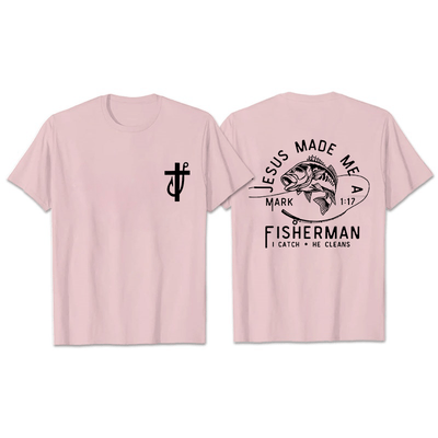 Christianartworkshop Jesus Made Me A Fisherman Mark 1:17 Unisex T-shirt
