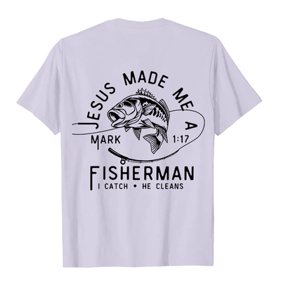 Christianartworkshop Jesus Made Me A Fisherman Mark 1:17 Unisex T-shirt