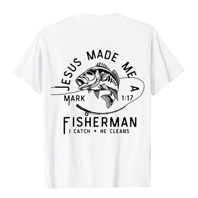 Christianartworkshop Jesus Made Me A Fisherman Mark 1:17 Unisex T-shirt
