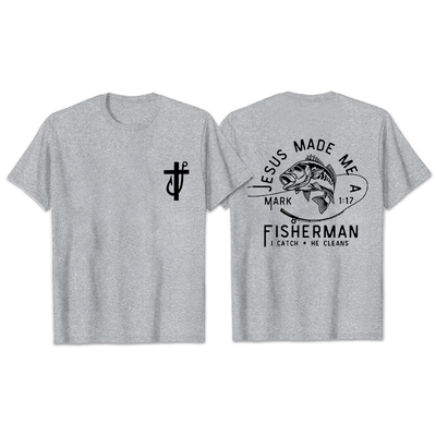 Christianartworkshop Jesus Made Me A Fisherman Mark 1:17 Unisex T-shirt