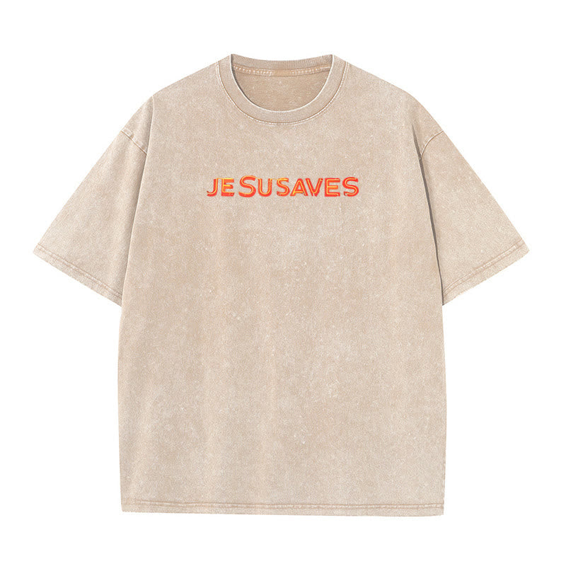 Christianartworkshop Jesus Saves Cross Graphic T-Shirt