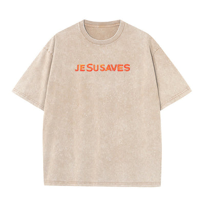 Christianartworkshop Jesus Saves Cross Graphic T-Shirt