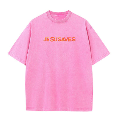 Christianartworkshop Jesus Saves Cross Graphic T-Shirt