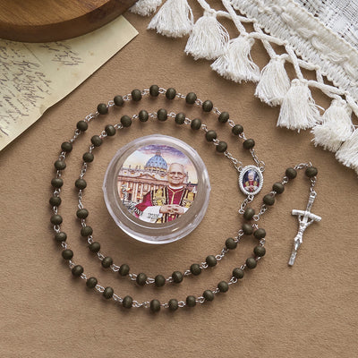 Christianartworkshop Pope Leo XIV Red Wood Beads Rosary Commemorating: A Spiritual Treasure