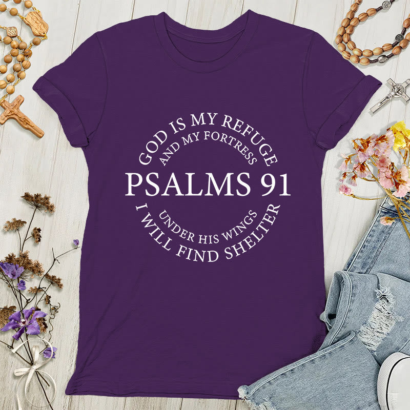 Christianartworkshop Psalms 91 Tee - Inspirational Women's T-shirt