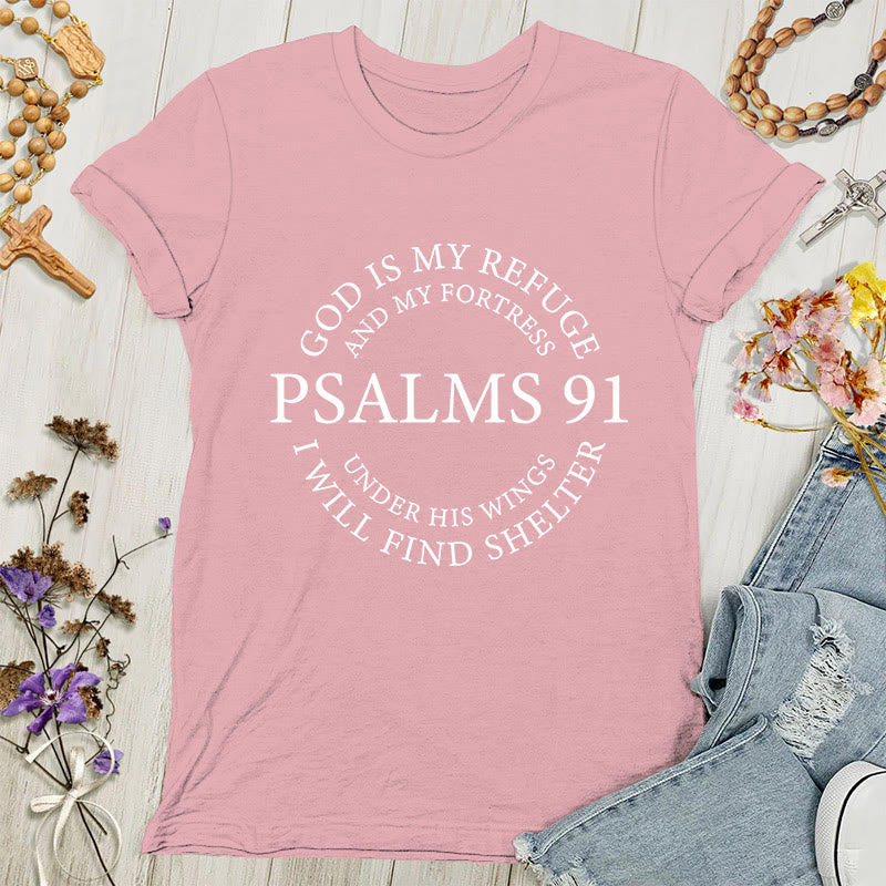 Christianartworkshop Psalms 91 Tee - Inspirational Women's T-shirt