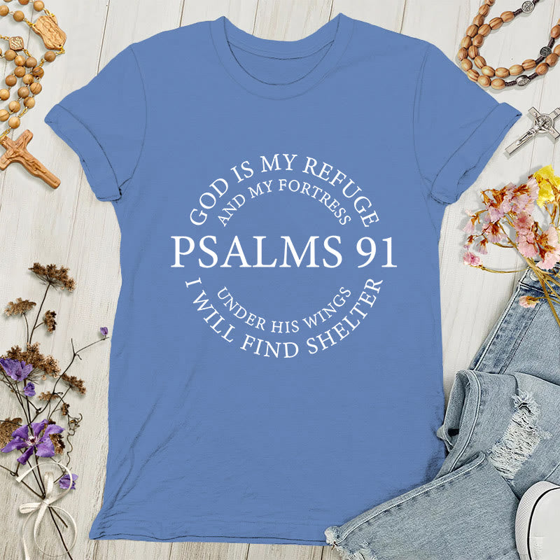 Christianartworkshop Psalms 91 Tee - Inspirational Women's T-shirt