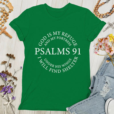 Christianartworkshop Psalms 91 Tee - Inspirational Women's T-shirt