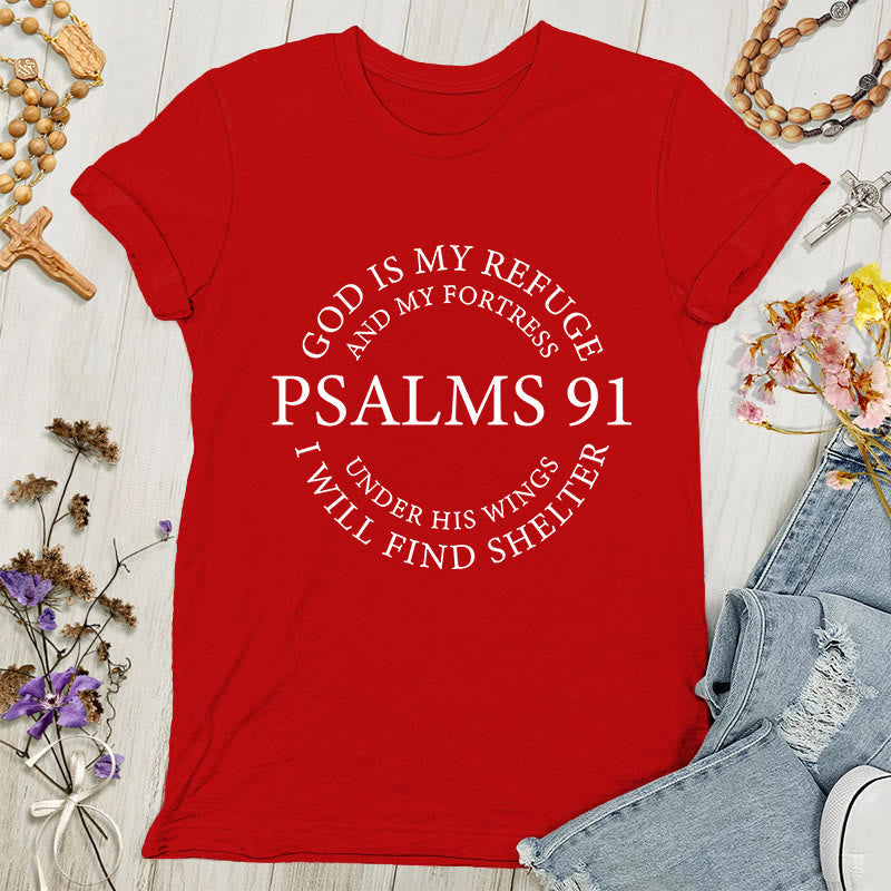 Christianartworkshop Psalms 91 Tee - Inspirational Women's T-shirt