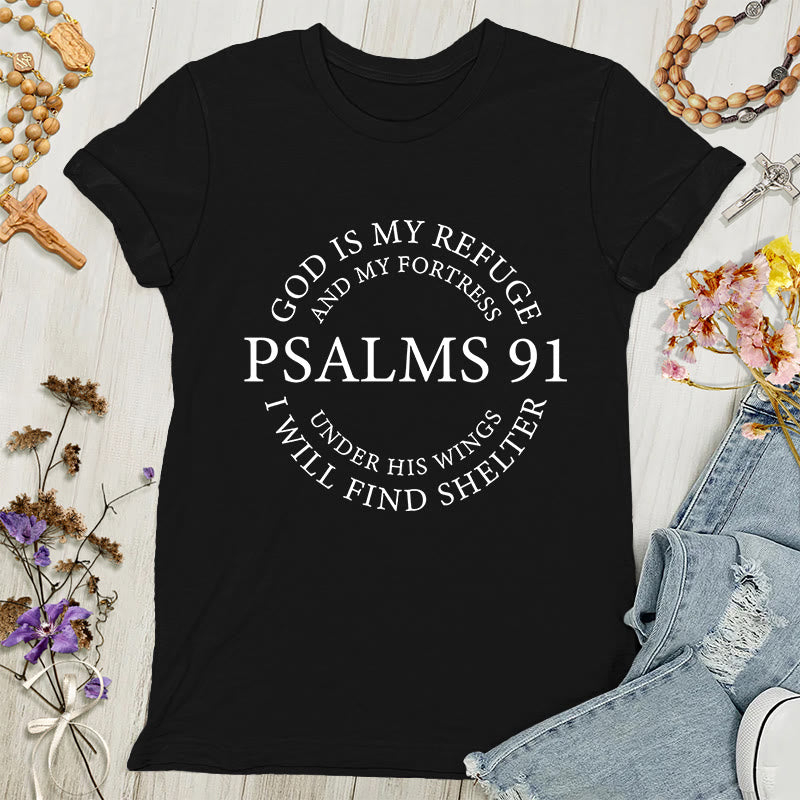 Christianartworkshop Psalms 91 Tee - Inspirational Women's T-shirt