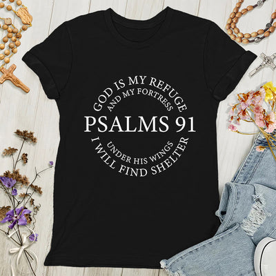 Christianartworkshop Psalms 91 Tee - Inspirational Women's T-shirt