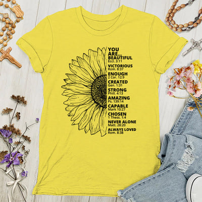 Christianartworkshop Sunflower Thankful Grateful Blessed Women's T-shirt