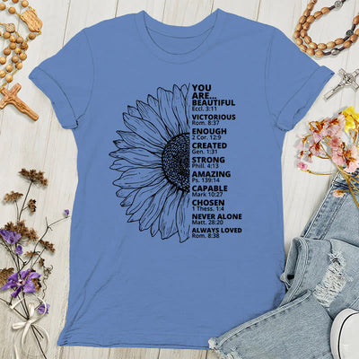 Christianartworkshop Sunflower Thankful Grateful Blessed Women's T-shirt