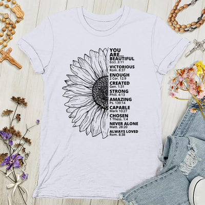 Christianartworkshop Sunflower Thankful Grateful Blessed Women's T-shirt