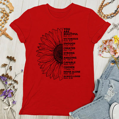 Christianartworkshop Sunflower Thankful Grateful Blessed Women's T-shirt