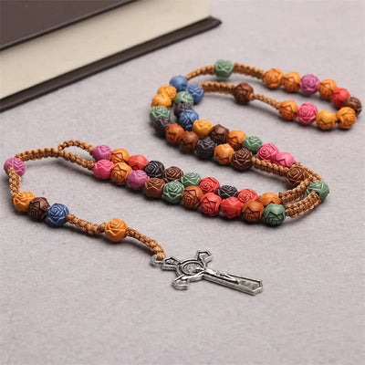 FREE Today: Multicolor Catholic Prayer Rose Beads Rosary