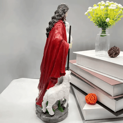 Christianartworkshop Sacred Heart Good Shepherd with Lamb Sculpture: Invite Faith into Your Home