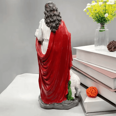 Christianartworkshop Sacred Heart Good Shepherd with Lamb Sculpture: Invite Faith into Your Home