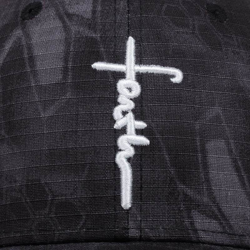 Christianartworkshop Embroidered Faith Cross Baseball Cap: Wear the Armor of Belief