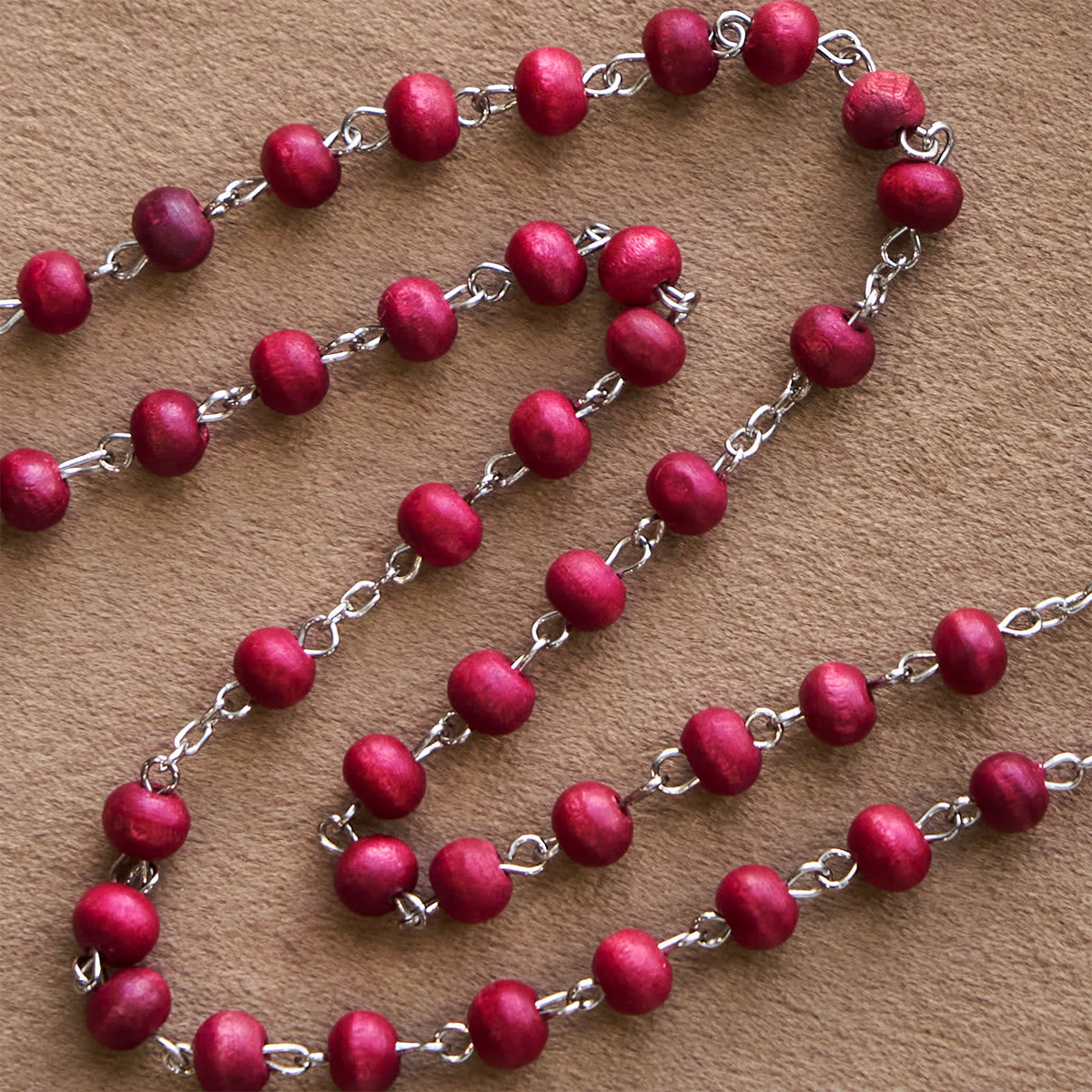 FREE Today: Pope Leo XIV Red Wood Beads Rosary Commemorating: A Spiritual Treasure