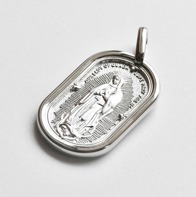 Christianartworkshop 925 Sterling Silver Elegant Our Lady of Guadalupe Pendant Necklace