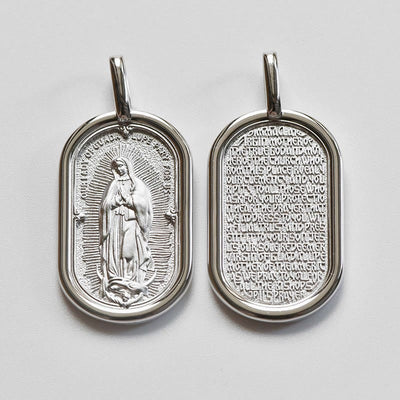 Christianartworkshop 925 Sterling Silver Elegant Our Lady of Guadalupe Pendant Necklace