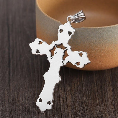 Christianartworkshop Rustic Bronze and Silver Crucifix Necklace in S925: A Testament of Faith