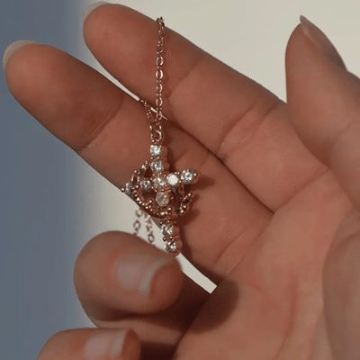 FREE Today: Modern Crowned in Faith Cross Necklace, Earrings