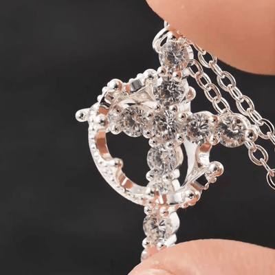 FREE Today: Modern Crowned in Faith Cross Necklace, Earrings