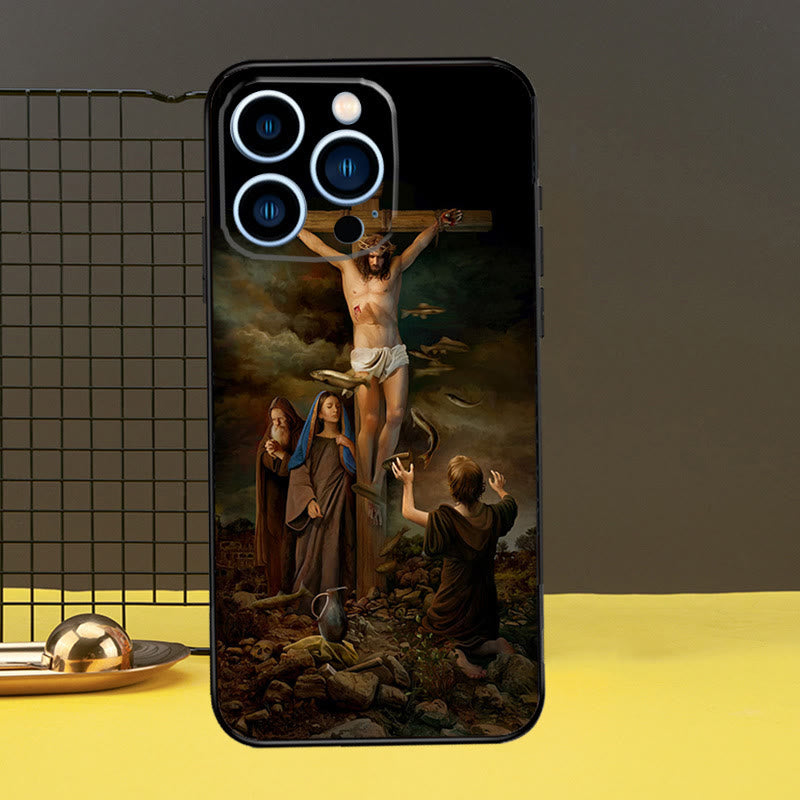 Christianartworkshop Sacred Jesus Portrait Phone Case: A Divine Guardian for Your Device