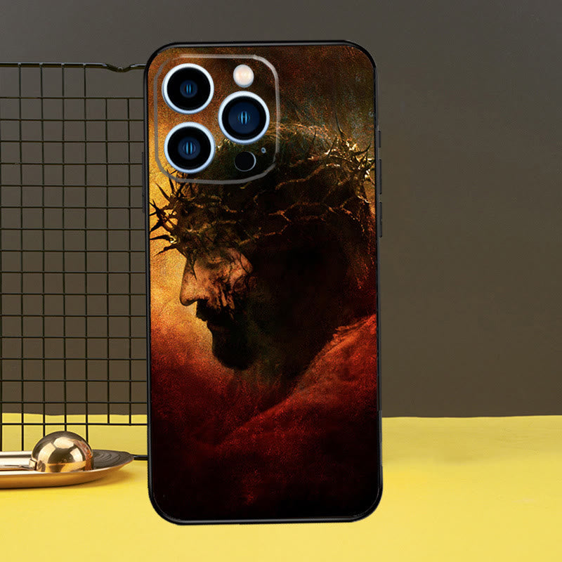Christianartworkshop Sacred Jesus Portrait Phone Case: A Divine Guardian for Your Device