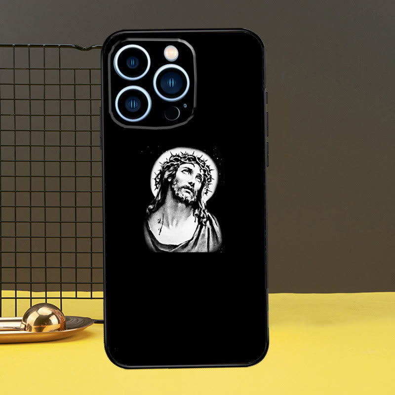 Christianartworkshop Sacred Jesus Portrait Phone Case: A Divine Guardian for Your Device