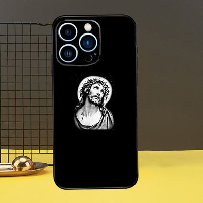 Christianartworkshop Sacred Jesus Portrait Phone Case: A Divine Guardian for Your Device