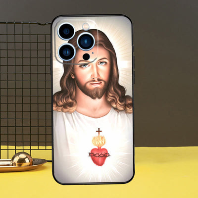 Christianartworkshop Sacred Jesus Portrait Phone Case: A Divine Guardian for Your Device