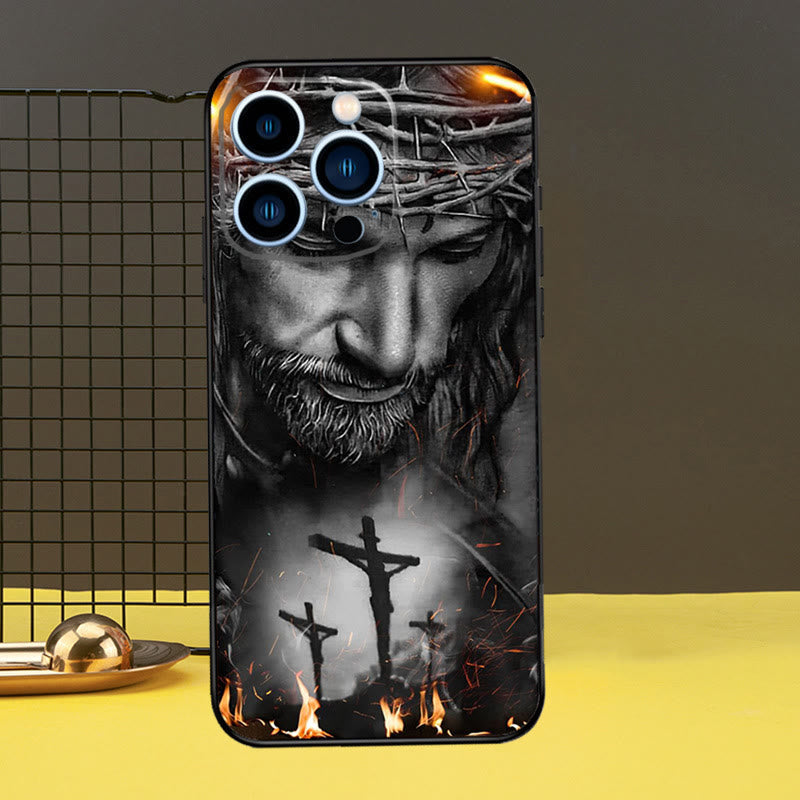 Christianartworkshop Sacred Jesus Portrait Phone Case: A Divine Guardian for Your Device