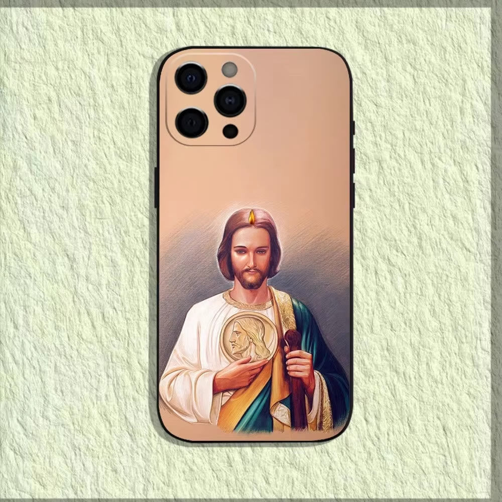 Christianartworkshop Saintly Jesus Holy Image Phone Case: A Symbol of Faith and Protection
