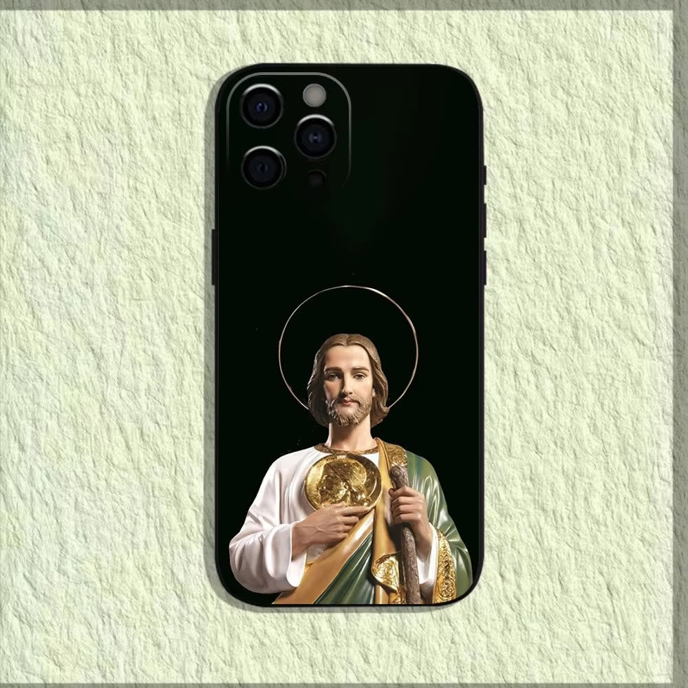 Christianartworkshop Saintly Jesus Holy Image Phone Case: A Symbol of Faith and Protection