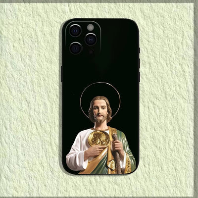 Christianartworkshop Saintly Jesus Holy Image Phone Case: A Symbol of Faith and Protection