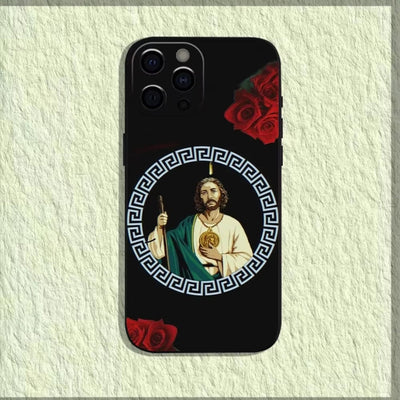 Christianartworkshop Saintly Jesus Holy Image Phone Case: A Symbol of Faith and Protection