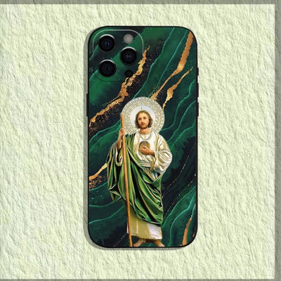 Christianartworkshop Saintly Jesus Holy Image Phone Case: A Symbol of Faith and Protection