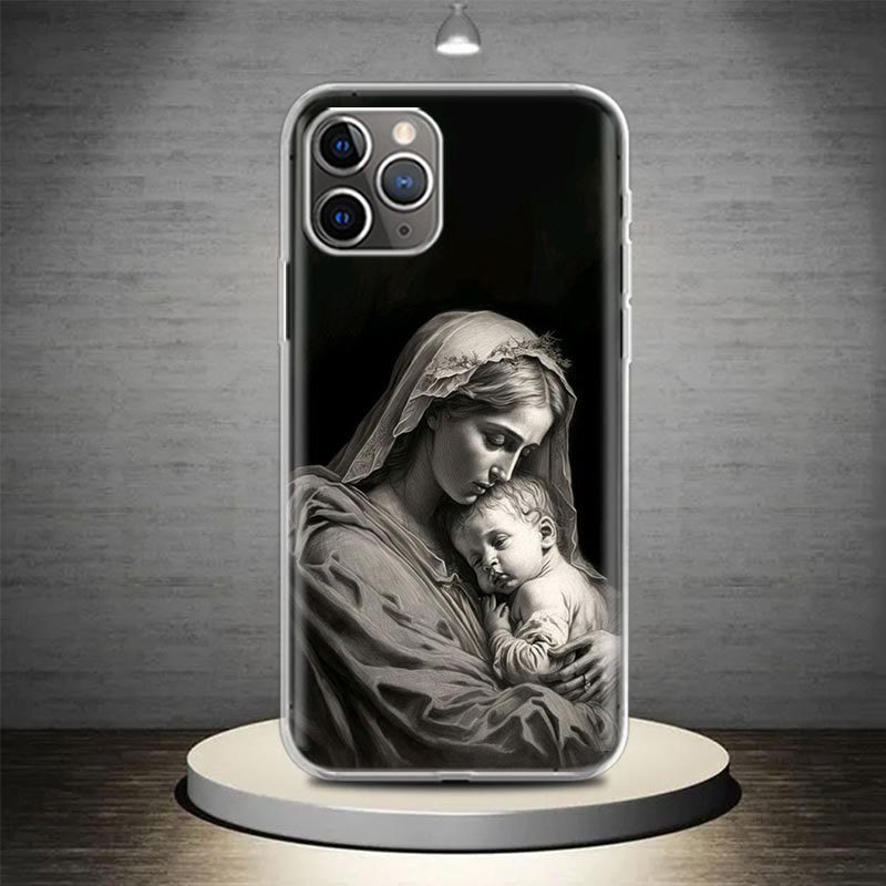 Christianartworkshop Blessed Our Lady Phone Case: Spiritual Elegance for Your Device