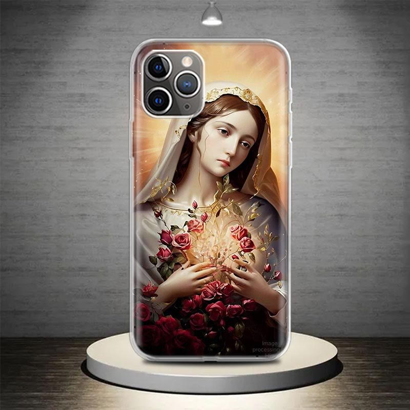 Christianartworkshop Blessed Our Lady Phone Case: Spiritual Elegance for Your Device