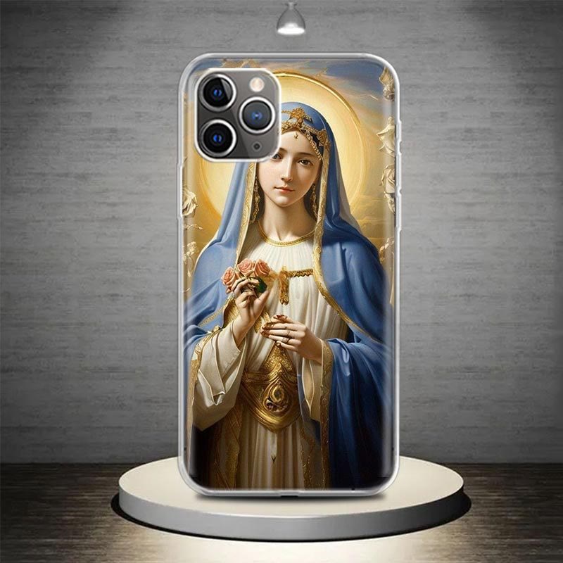 Christianartworkshop Blessed Our Lady Phone Case: Spiritual Elegance for Your Device