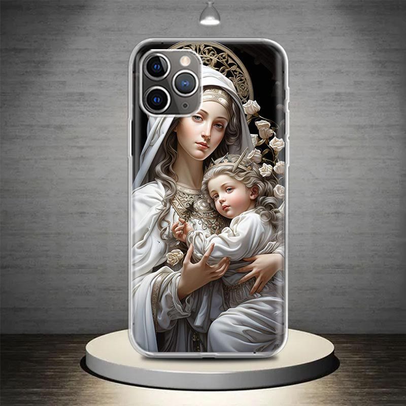 Christianartworkshop Blessed Our Lady Phone Case: Spiritual Elegance for Your Device