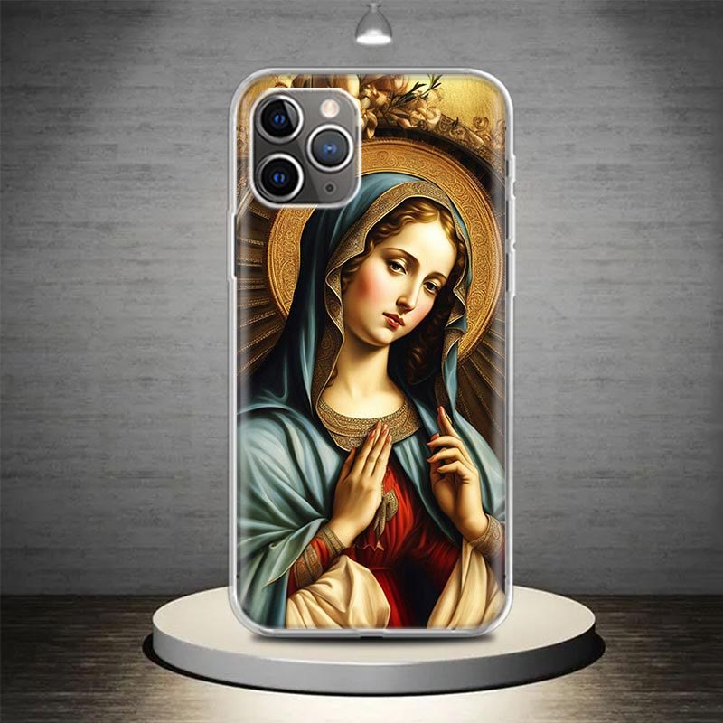 Christianartworkshop Blessed Our Lady Phone Case: Spiritual Elegance for Your Device