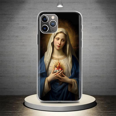 Christianartworkshop Blessed Our Lady Phone Case: Spiritual Elegance for Your Device