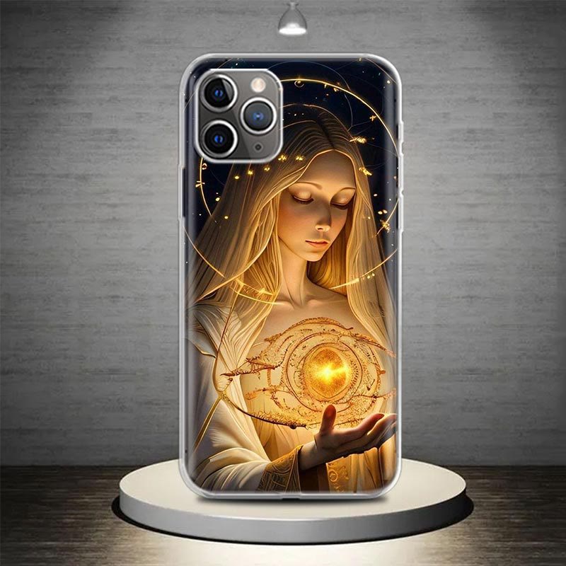 Christianartworkshop Blessed Our Lady Phone Case: Spiritual Elegance for Your Device