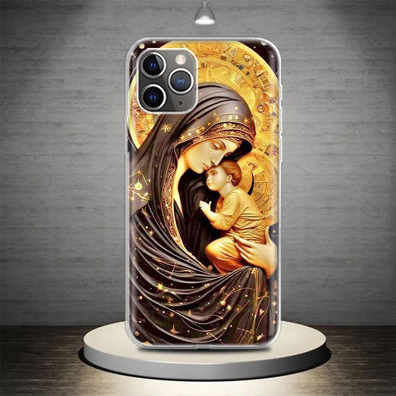 Christianartworkshop Blessed Our Lady Phone Case: Spiritual Elegance for Your Device