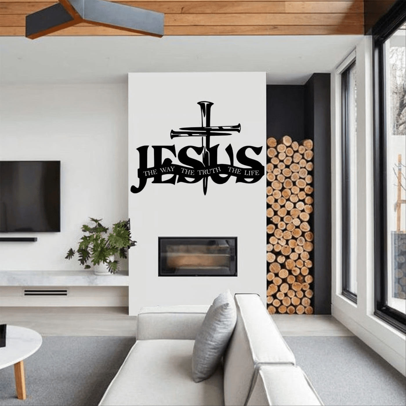 Christianartworkshop Faithful Jesus & Cross Design Metal Wall Decor Home Decoration
