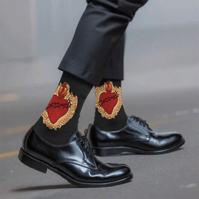 Christianartworkshop Sacred Heart Faith Unisex Socks Radiating Love and Spiritual Protection